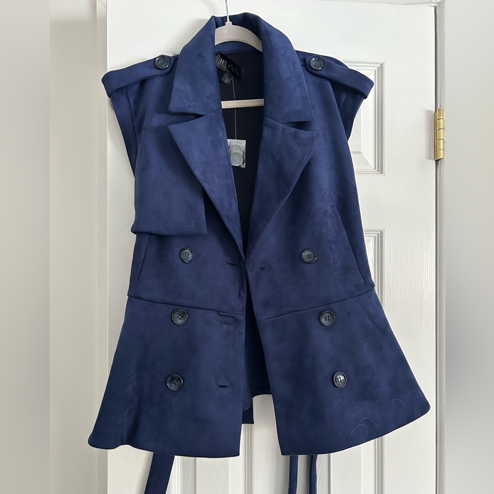 New Women’s Suede Vest Peplum Style